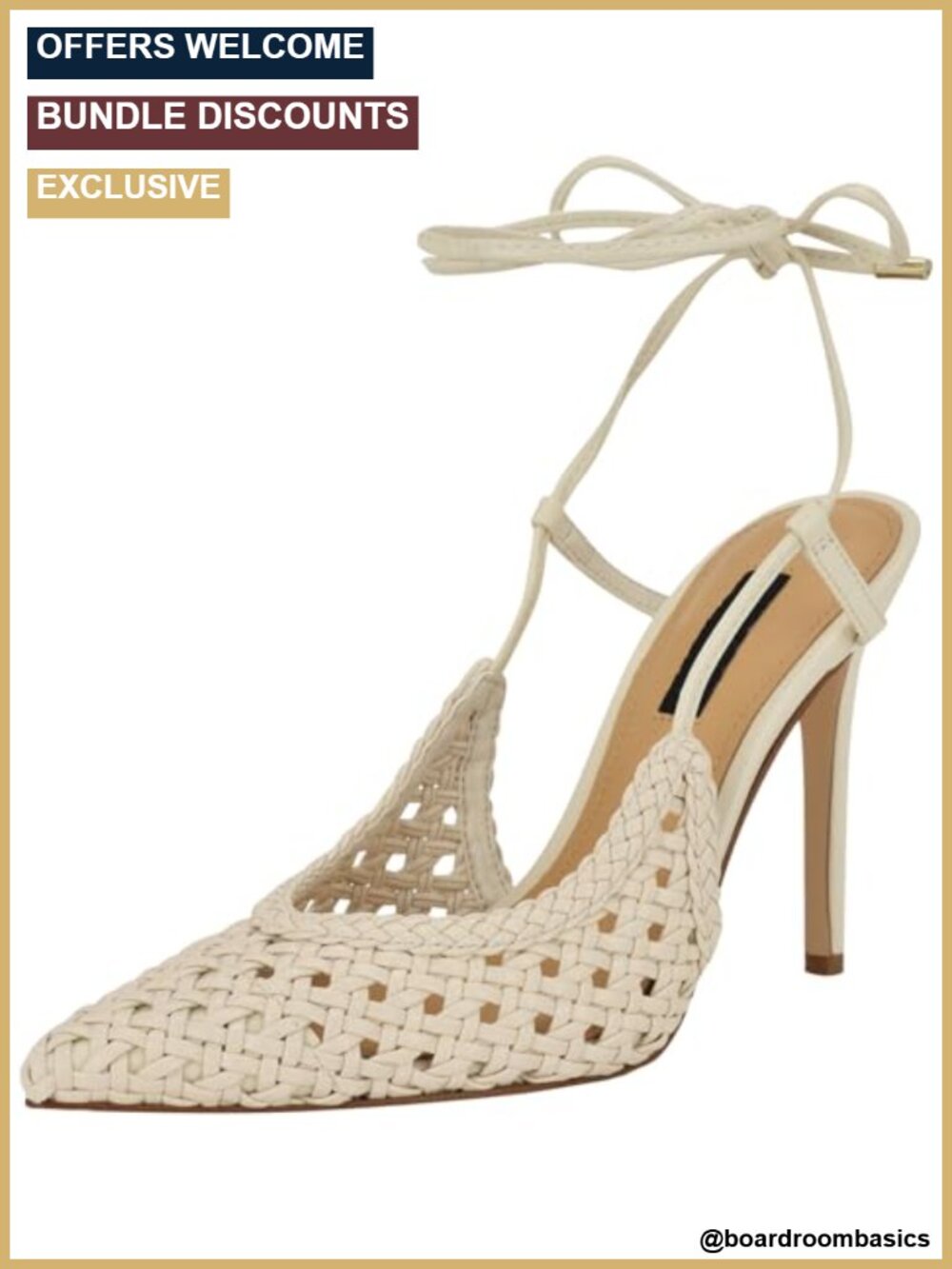 Nine West Fessla Stiletto Heels Open Toe Ankle Strap Faux Leather Pumps